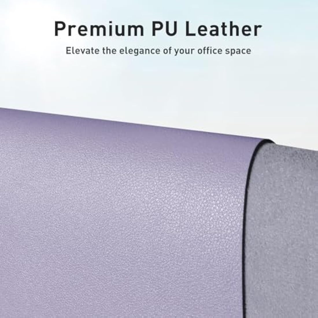 Leather Desk Pad Protector,Mouse Pad,Office Desk Mat, Non-Slip PU Leather Desk Blotter,Laptop Desk Pad,Waterproof Desk Writing Pad for Office and Home (80cmx40cm, Lavender)