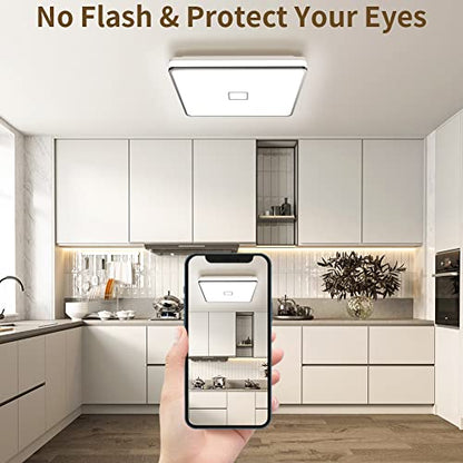 Airand Bathroom Lamp 24W LED Ceiling Light Bathroom LED Ceiling Lamp IP44 Waterproof 32.5CM,Ceiling Lamp for Living Room Bedroom Children's Room