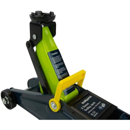 Sakura 2 Tonne Hydraulic Trolley Jack For Cars And Other Vehicles SS5191 - Lifting Range 135 X 330mm - TUV/GS Approved