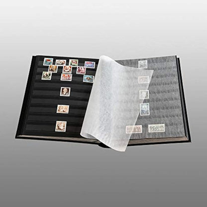 Prophila Lighthouse Stockbook stamp album (new) 60 black pages, bordeaux cover