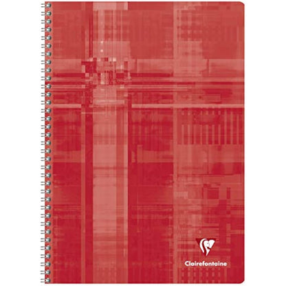 Clairefontaine 68142C Lot de 10 Cahiers à Spirale - A4 21x29,7 cm - 100 Pages Petits Carreaux - Papier Blanc 90 g - Couverture Carte Pelliculée - Couleurs Aléatoires