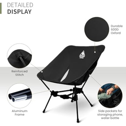 ONETIGRIS Tigerblade Camping Chair, Lightweight Folding Backpacking Hiking Chair, Compact Portable 330 lbs Capacity