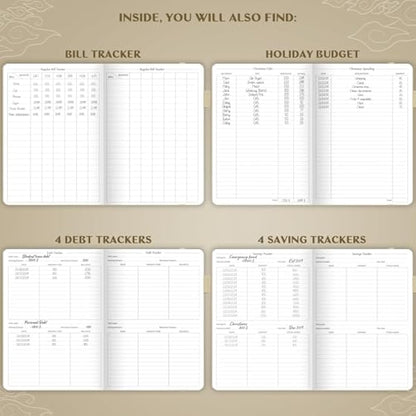 Legend Budget Planner – Financial Organizer Book. Money Account & Expense Tracker Notebook Journal for Household Monthly Budgeting (Seashell)