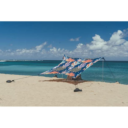 Neso Tents Beach Tent with Sand Anchor, Portable Canopy SunShade - 2.1m x 2.1m - Patented Reinforced Corners (Save the Reef)