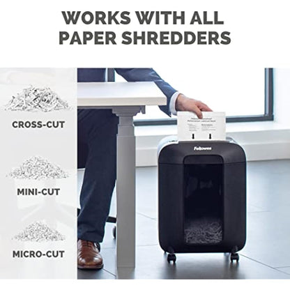 Fellowes 10 Paper Shredder Oil Lubricant Sheets – Powershred Performance+ Easy to Use Shredder Oil Sheets - White