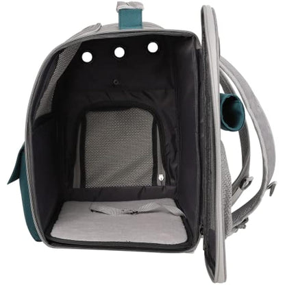 Pet Carrie Large Portable Backpack for Cat Puppy Dog up to 10kg - Capsule Breathable Travel Rucksack with Ventilated Mesh 3 Side Entry Top-Opening Foldable, Airline Approved for Outdoor Daily Use