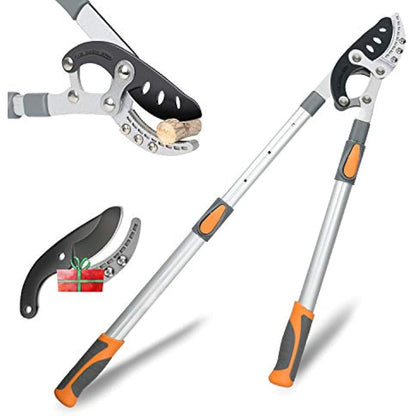 AIRAJ 70-103cm Anvil Lopper, Loppers Heavy Duty Telescopic, SK-5 Sharp Steel Blade, can Trim Tough Branches and Hedges Over 5cm,Ideal Loppers for Gardening, Light Duty Garden Loppers