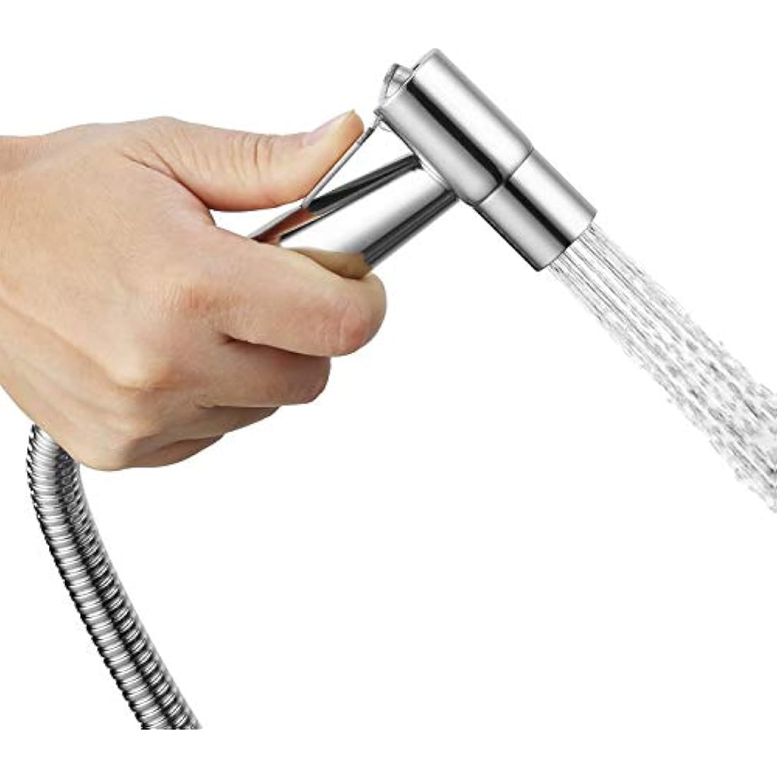 WEIDMAX Hand Held Bidet Sprayer Stainless Steel Sprayer Shattaf Toilet Bidet Shower Head with 49-inch Hose and Bracket Holder