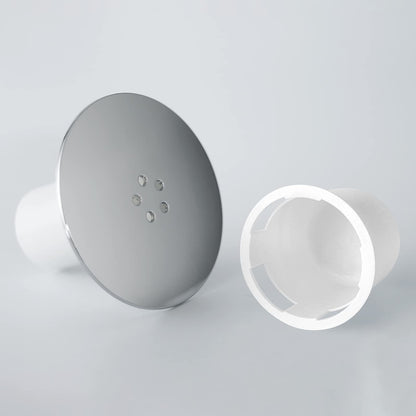 Shower Drain Cover, Chrome Trap Replacement, 90mm/115mm Plughole, Removable Top Waste Fitting Cap Parts, Tray Plug Hole Fast Flow