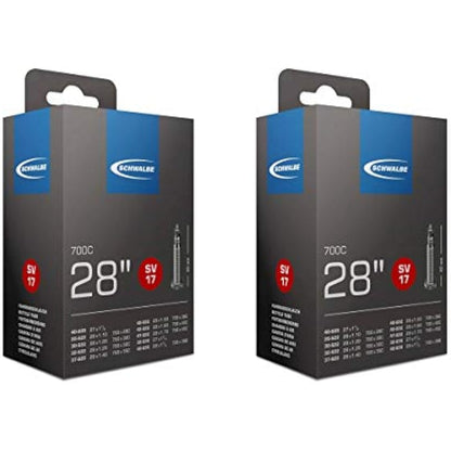2 x Schwalbe 28" / 700c Inner Tubes 700x35c With Presta Valves,Black