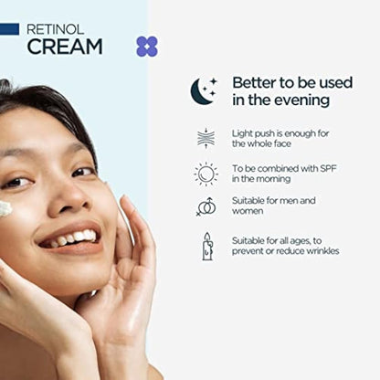 Retinol Face Cream for Sensitive Skin - Natural Skincare with 99% Natural Ingredients - Anti Ageing Cream - Night Cream - Vegan Retinol Moisturizer, Anti Ageing Anti Wrinkle Night Cream