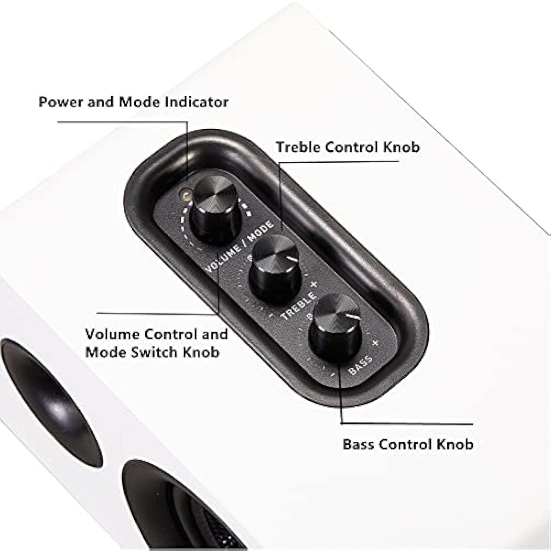 Sanyun SW208 3" Active Bluetooth 5.0 Bookshelf Speakers – 60W Carbon Fiber Unit - Built-in 24bit DAC - Dynamic 3D Surround Sound – 2.0 Computer PC Monitor Gaming Speakers (Pair, White)