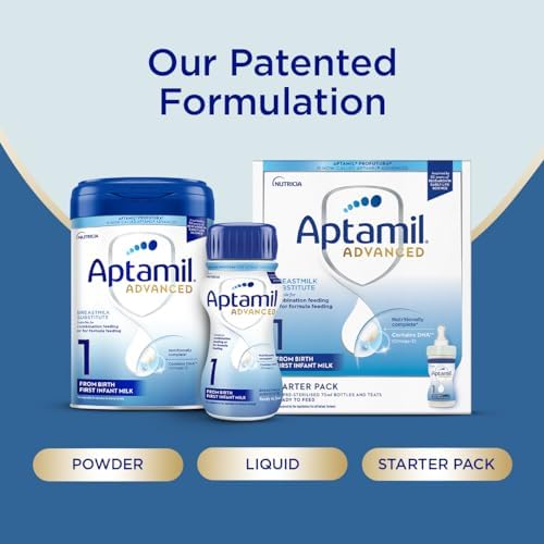 Aptamil Advanced 1 First Infant Baby Milk Powder Formula, from Birth, 800g (Pack of 4)