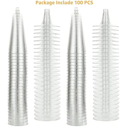 JMIATRY 100 Pcs Plastic Champagne Flutes, 160ml/5.6oz Multi-Use Champagne Flutes Reusable, Plastic Flutes Great for Wedding, Christmas, Birthday Party and Daily Use, Silver Glitter