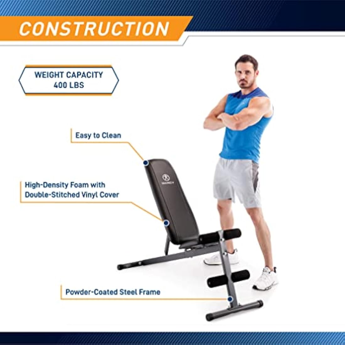 Marcy Utility Bench SB-261, weight bench, incline/decline, adjustable, home gym, full body workout