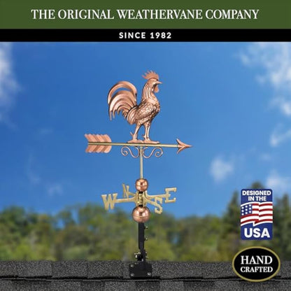 Good Directions 1975P Bantam Rooster Weathervane, Pure Copper