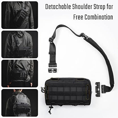 TACTICAL_GEEK Cache L3 EDC Sling Bag, Lightweight Nylon Shoulder Daypack, Crossbody Bag, Hiking Ambidextrous Strap, Travel Hiking Concealed Carry, Chest Backpack Casual Shoulder for Daily