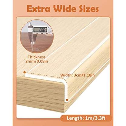 Clear Edge Protector Strip, 1m Extra Strong Transparent Baby Proofing Corners Guards, Extra Wide Nano Tape, Baby Child Safety Tables Corner Guards for Furniture Against Sharp Corners（3cm Width）