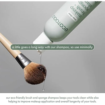 EcoTools Makeup Brush and Sponge Shampoo, Removes Makeup, Dirt, & Impurities From Makeup Brushes & Makeup Blending Sponges, Fragrance-Free, Vegan, & Cruelty-Free, 6 fl.oz./ 177 ml, 1 Count