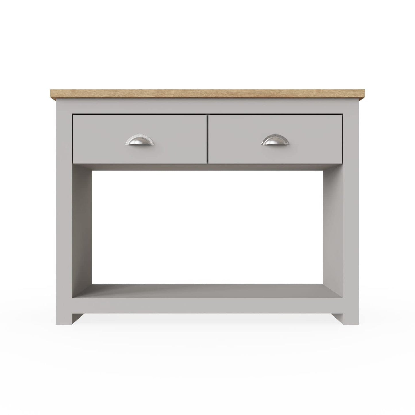 Timber Art Design UK Lisbon Console Hall Way Table with 2 Drawers Rustic Retro Style Hallway Living Room, Bedroom, Office