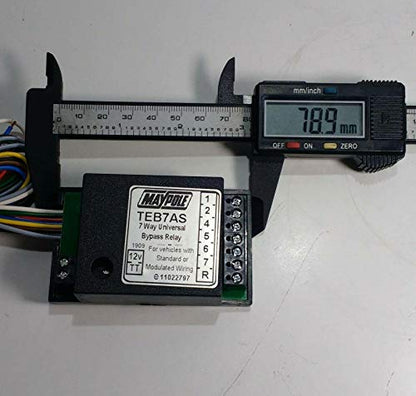 Maypole 12V 7 Way Bypass Relay with Audible Buzzer Trailer and Caravan Towing Electrics