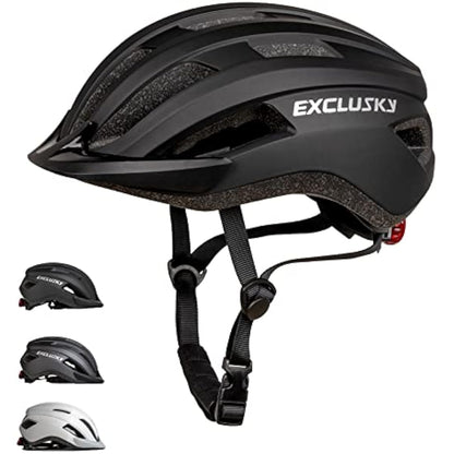 Exclusky Bike Helmet Men Women Cycle Helmet with Light Breathable MTB Mountain Bicycle Helmet for Adult Road Cycling Helmet 56-61cm