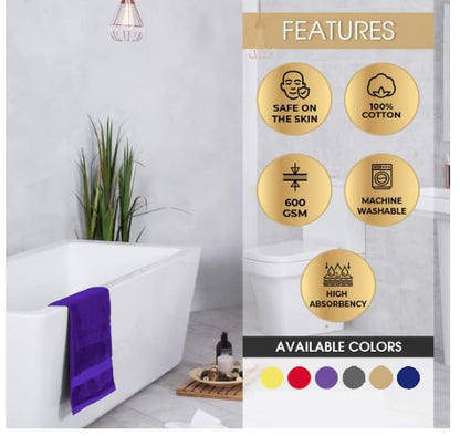 Ample Decor Premium Luxury Bath Towels, 600 GSM, 100% Cotton, Soft, Quick Dry & Highly Absorbent Towels for Bathroom, Hotel & Spa