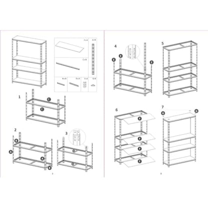 AROIJUN TMZ® (1500 x 750 x 300) mm heavy duty boltless metal steel shelving shelves storage unit Industrial easy to assemble (150X75X30cm) 175KG Per Shelf