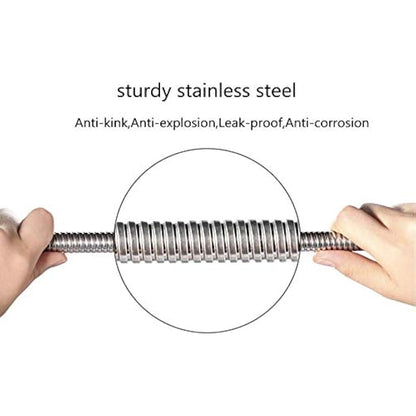 Shower Hose 1M / 1.5M / 2M / 300cm / 4M / 5M Stainless Steel Extra Long Shower Head Hose, with Solid Brass Connector, Anti-Kink and Tangle Free. (300cm)