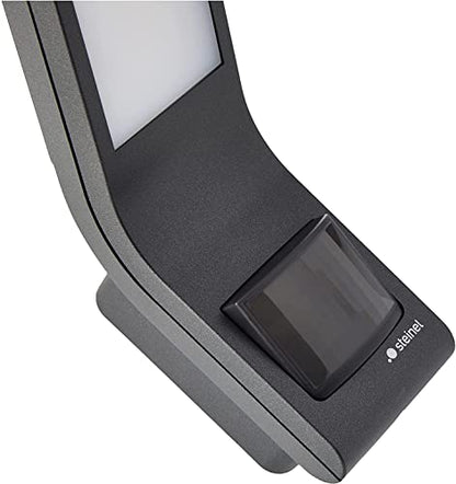Steinel 12052 LED Floodlight XLED Slim S Anthracite, Security Lighting, 7.2 W and 648 lm, 160 Motion Detector, warm white