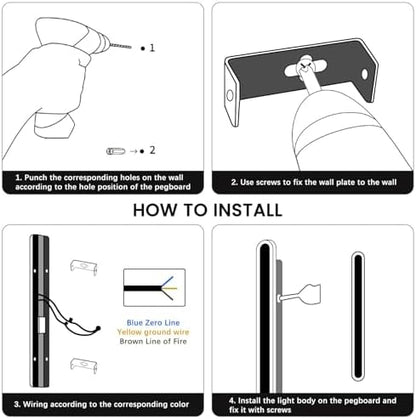 Mikeru 120CM Dimmable Modern Wall Light, Outdoor Long Fence Lamp Acrylic Wall Light 3000k/4500k/6000k Wall Mounted Sconce with Remote Control (Without Battery) for Indoor, Staircase