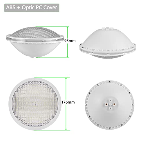 LyLmLe Swimming Pool Lights PAR56 18W Underwater Lights LED Submersible Waterproof IP68 12V DC/AC,6000K Cold White