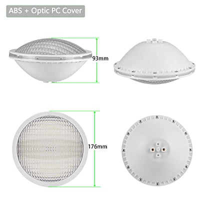 LyLmLe Swimming Pool Lights PAR56 18W Underwater Lights LED Submersible Waterproof IP68 12V DC/AC,6000K Cold White
