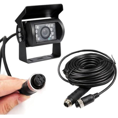 Backup Camera Camecho IR Night Vision Waterproof Reversing Camera + 10M 4 Pins Cable Kit for Car Bus Truck Caravan Camper 12V 24V Parking Assistance