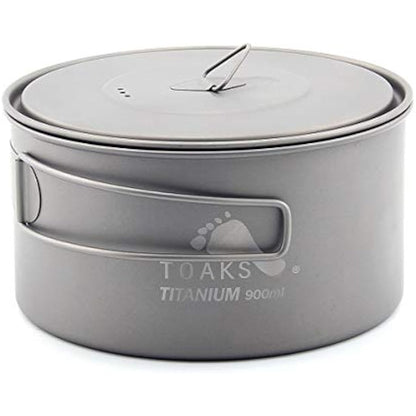 TOAKS Titanium Camping Pot Cup(375ml, 450ml, 550ml, 650ml, 750ml, 800ml, 900ml) … (900ml[POT-900-D130])