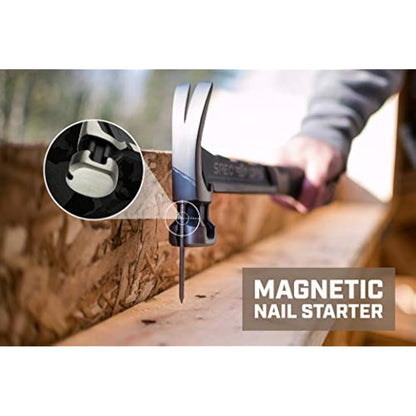 Spec Ops Tools 20 oz Rip Claw Nailing Hammer with Smooth Face, Shock-Absorbing Grip, 3% Donated to Veterans