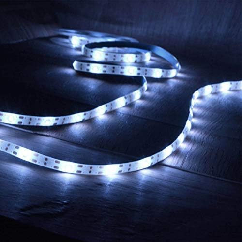 Outdoor Solar LED Strip Lights Cool White, Powered Flexible Waterproof Rope Lights, 8 Modes 180 for Garden Porch Gazebo Pathway Patio Umbrella Outside Xmas Window Edge Decor