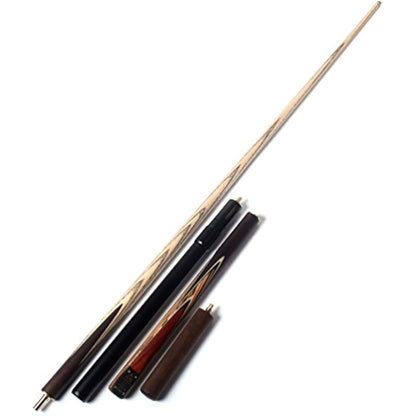CUESOUL 57" 3/4 Jointed Snooker Billiard Pool Cue Handcrafted 18oz with Telescopic Aluminium Extension & 6" Walnut Extension, Ash Shaft & Walnut Butt, in Aluminium Cue Case, 9.5mm Tip Snooker Cue Set