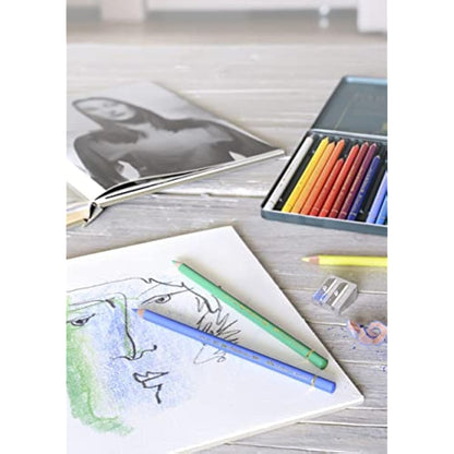 Faber-Castell Art & Graphic Polychromos Colour Pencil, Multicoloured, Tin Of 24, For Art, Craft, Drawing, Sketching, Home, School, University, Colouring