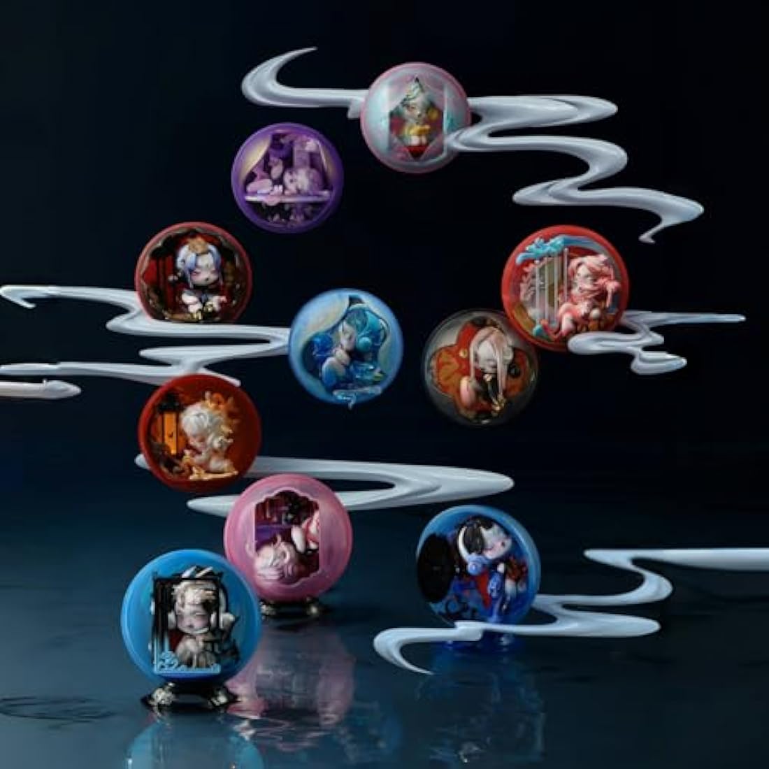 POP MART SKULLPANDA The Mirage Series Figures Whole Set Premium Design Gifts for Women Fan-Favorite Collectible Chic Art Toy Action Figure