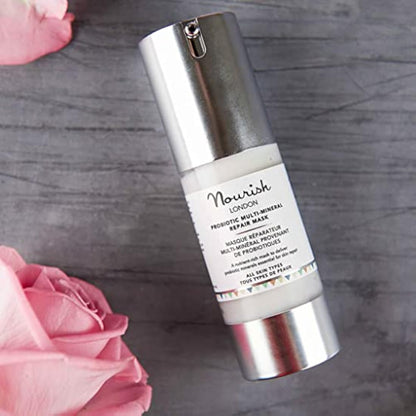 Nourish London Probiotic Multi-Mineral Repair Mask 30ml | Anti- Ageing Cream Face Mask | Nutrient-Rich | Cruelty-Free | 100% Vegan | Multi Award Winning