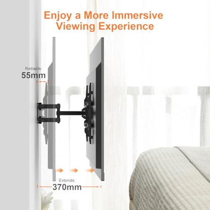 GRIFEMA GB1006-6 TV Wall Bracket for 32-80 inch, Swivel, Tilt, Extendable TV Wall Mount, up to 60kg, Max VESA 600x400mm, Universal and Slim for Flat & Curved TVs