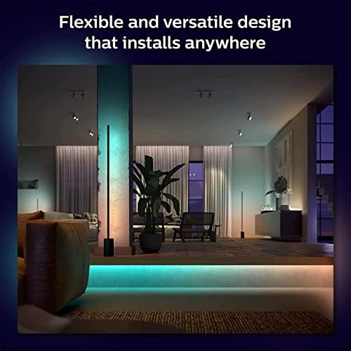 Philips Hue New Gradient Light Strip 1m Extension. for Syncing with Entertainment, Media and Music. with Bluetooth. Works with Alexa, Google Assistant and Apple Homekit.