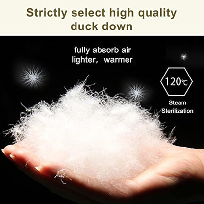4Monster Down Blanket lightweight, Compact Outdoor Camping Blanket Super Warm, Waterproof Packable Blanket for Travel, Picnics, Camping, Hiking (Grid-black, S: (127 * 178 cm))