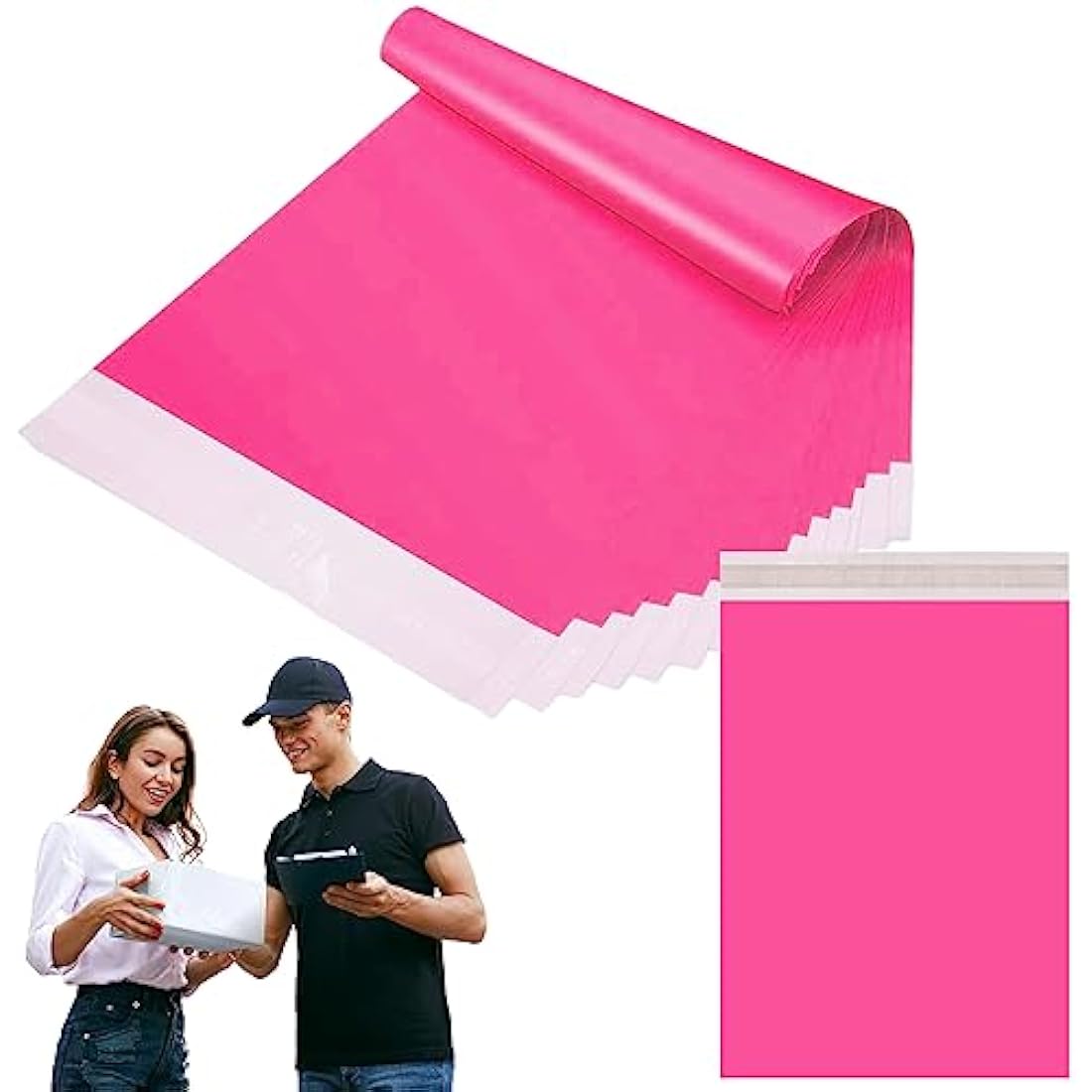 50p 35x45cm Hot Pink Vinted Postage Bags Mailing Bags for Clothes,Mailing Poly Postal Self Seal Bag,Parcel Shipping Bags Strong Packaging Bag Delivery Bags Plastic Envelopes for Posting Clothes Parcel