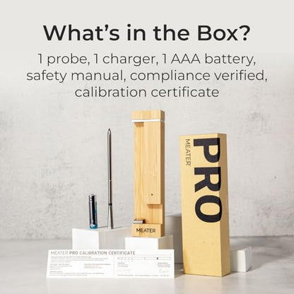 MEATER Pro / 2 Plus: Smart Bluetooth Wireless Meat Thermometer Digital | Lab-Certified Accuracy | Oven, Grill, Smoker, Air Fryer, BBQ, & Kitchen Cooking | Easy-to-Use with Free App