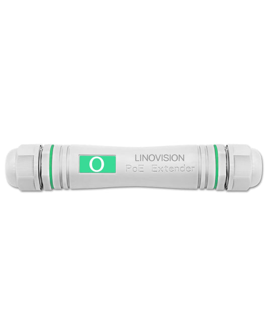 LINOVISION Gigabit Outdoor PoE Extender, Waterproof PoE Ethernet Repeater, Extend Extra 330ft PoE and Ethernet for IP Cameras, VoIP Phone, Wireless AP