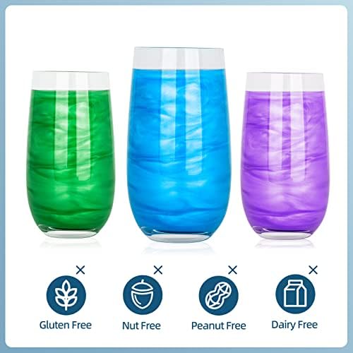 Luster Dust Edible Set - 12 Colours Food Grade Edible Shimmer Dust Powder for Cake Decorating, Baking, Drinks, Fondant, Icing - Edible Glitter Metallic Dusting Powder for Candy, Cookie,Paint - 5g Each