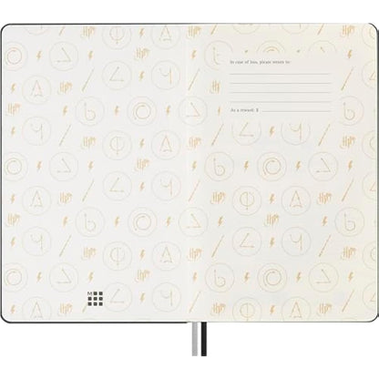 Moleskine Wizarding World Harry Potter Spells Collection Gift Box, Gift Set with Kaweco Roller Pen and Ruled Notebook with Hardcover and Elastic Closure Large Size 13 x 21 cm