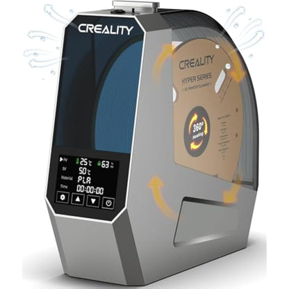 Creality Official Space PI Filament Dryer Box, 3D Printer Filament Dryer Box with 360° Heating, Upgraded Filament Dehydrator Storage Box with Fan for PLA ABS PETG TPU Nylon PA Filament 1.75MM 2.85mm